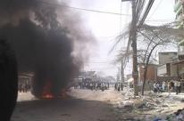 Cambodia workers striking